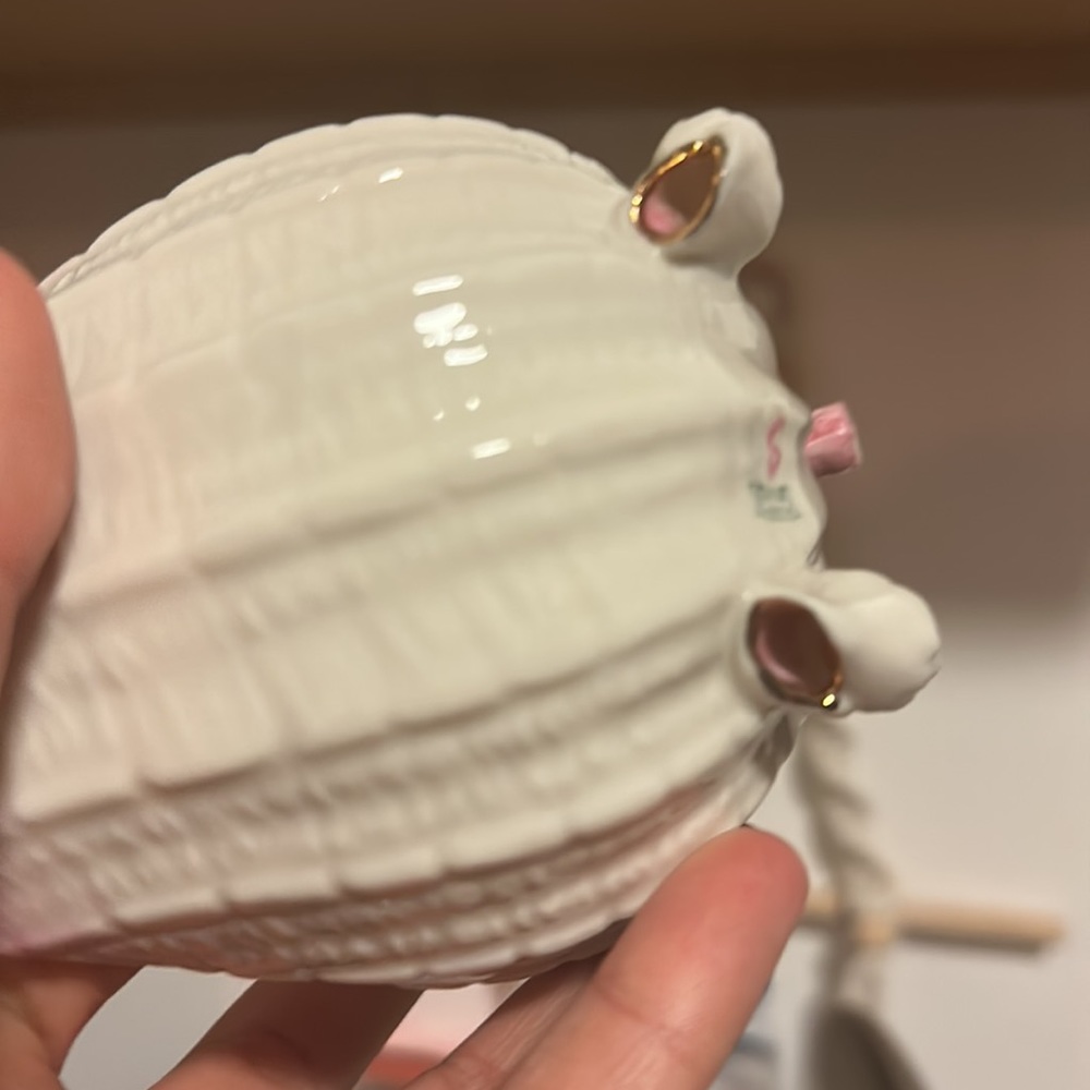 💕Rare Belleek Ireland pink shell tea set for two - Picture 4 of 12